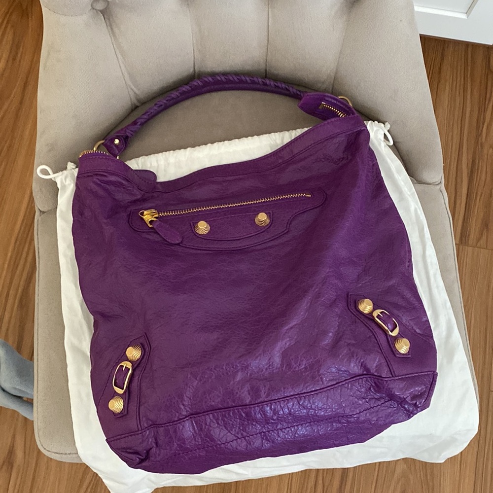 Balenciaga Violet Lambskin Giant 12 Shoulder Bag - Picture 2 of 13